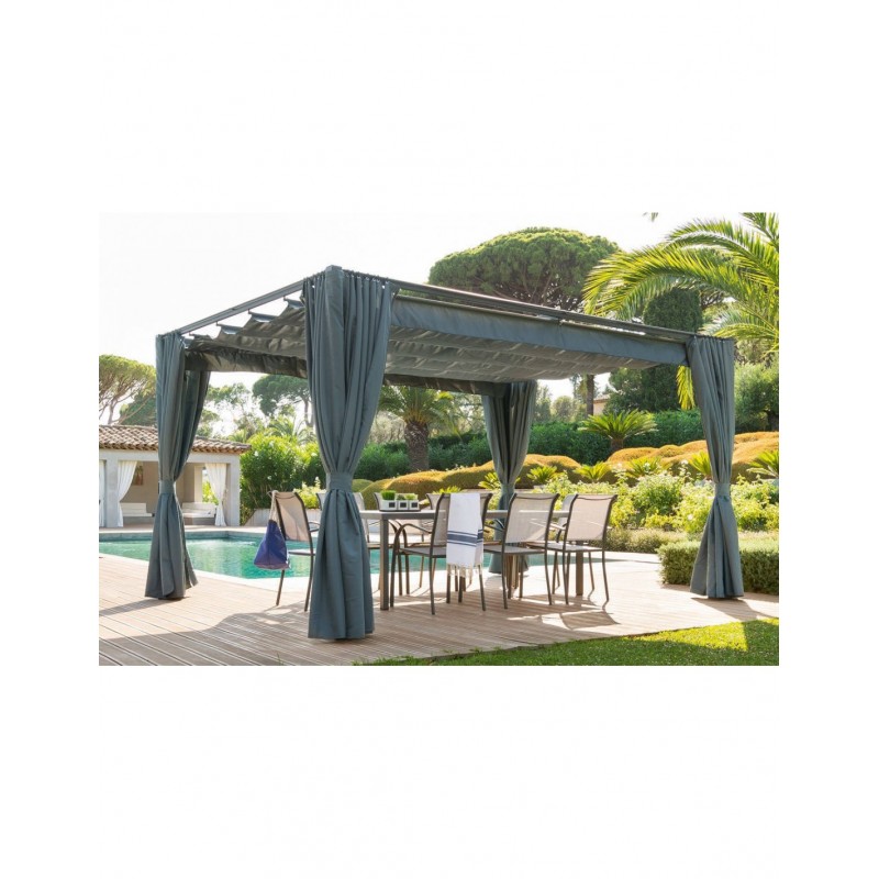 Tessuto Per Tende Da Sole E Sdraio H140cm/ca Fascia Blu Righina Gialla